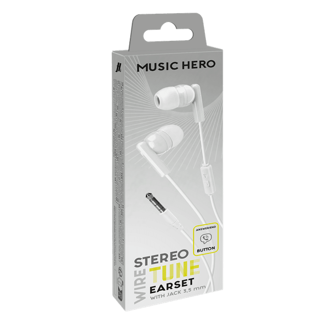 Music Hero Tune White Earphones - 3