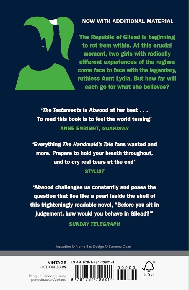 The Testaments: The Handmaid's Tale Book 2 Paperback By Margaret Atwood - 2