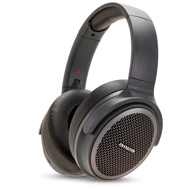 Aiwa HST-250BT Grey Bluetooth Headphones - 1