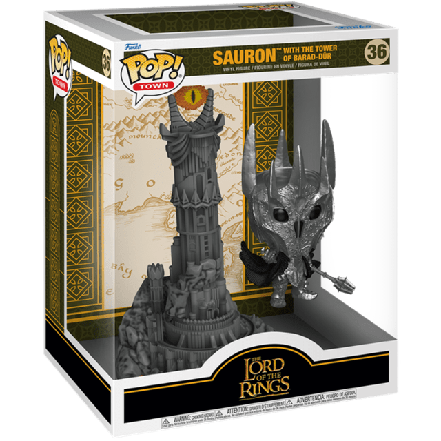 Sauron With The Tower Of Barad-Dur Glow In The Dark (36): Lord Of The Rings Pop Vinyl: Town - 4