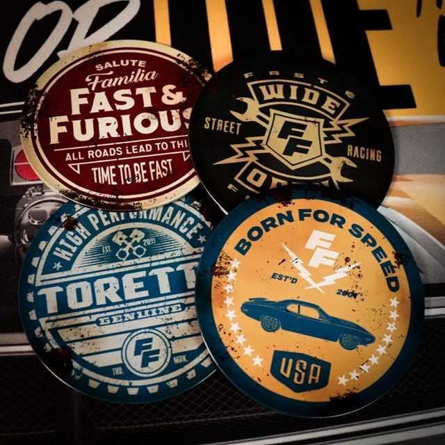 Fast & Furious Set Of 4 Coasters - 8