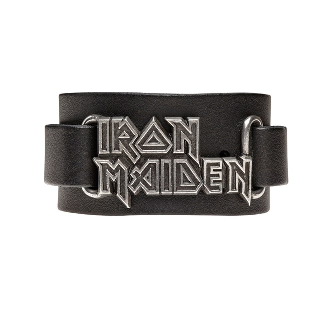 Iron Maiden Logo Bracelet Leather Wriststrap Jewellery - 3