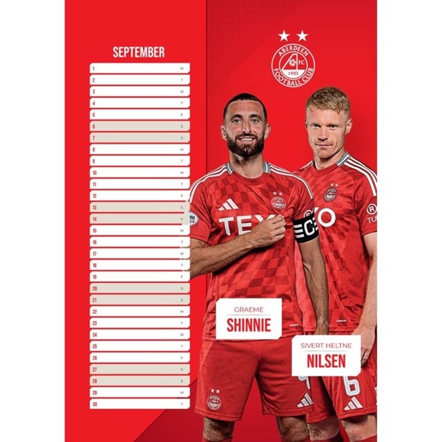 Aberdeen FC 2025 Calendar A3 - 4