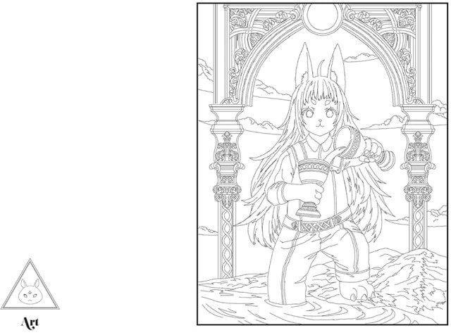 Anime Tarot Colouring Book - 3