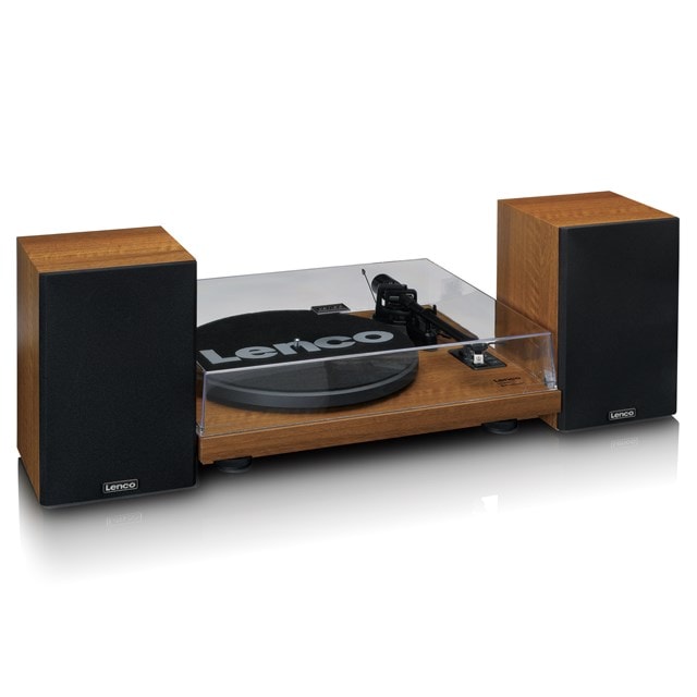 Lenco LS-480WD Wood Turntable and Speakers - 6