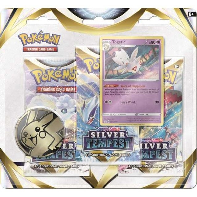 Sword & Shield 12 Silver Tempest 3-Pack Booster Display Pokémon Trading Cards - 2