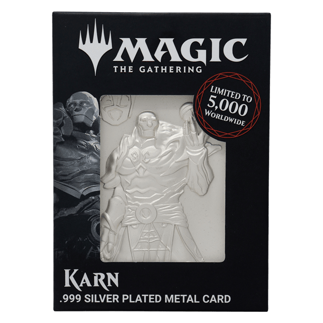 Magic The Gathering Limited Edition .999 Silver Plated Karn Metal Collectible - 4