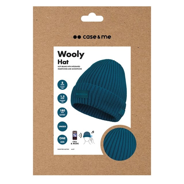 Case&Me Wooly Deep Blue Bluetooth Audio Beanie - 2