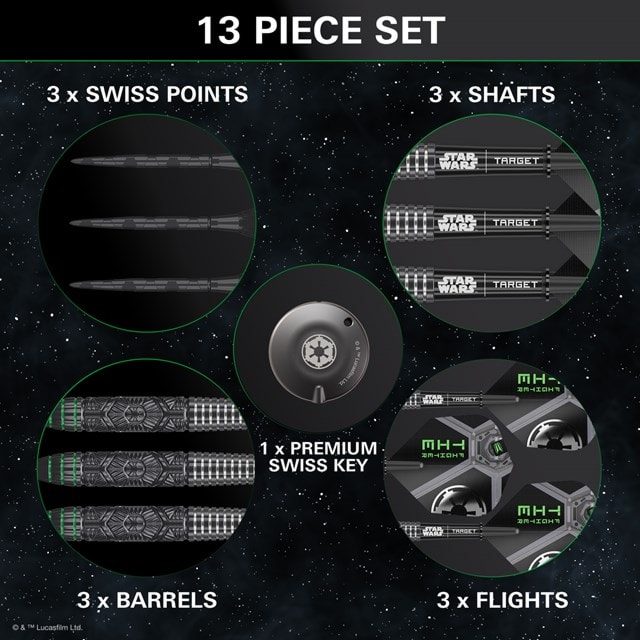 Star Wars TIE Fighter 90% Tungsten Steel 25g Steel Tip Darts - 4