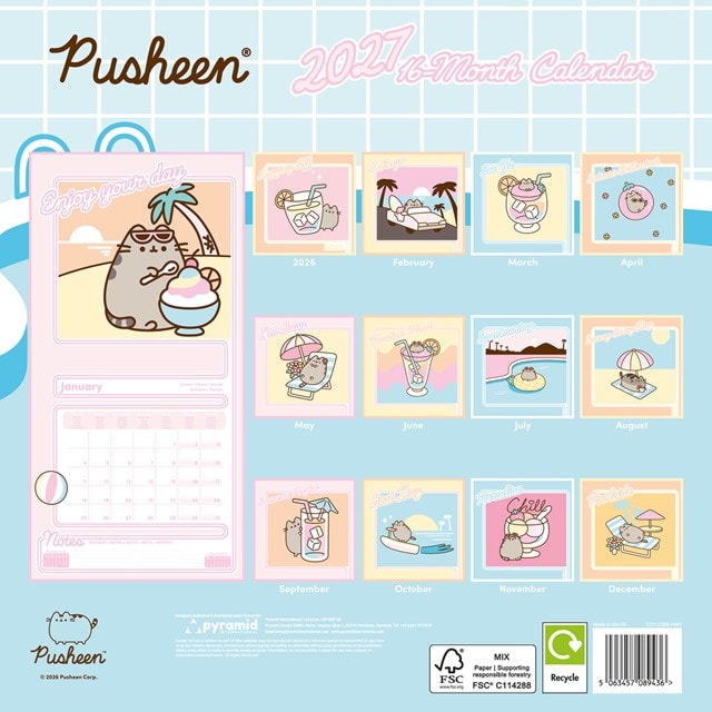 Pusheen hmv Exclusive 2027 Square Calendar - 2