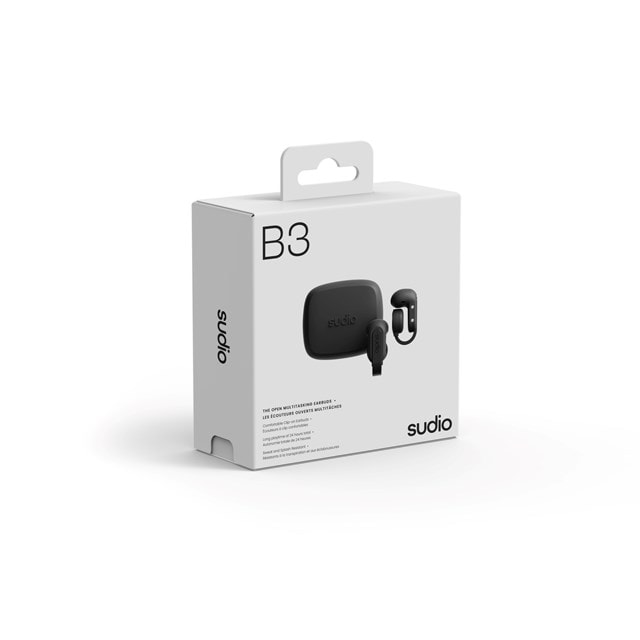 Sudio B3 Black Open Ear True Wireless Bluetooth Earphones - 4