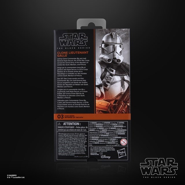 Clone Lieutenant Galle Revenge of the Sith Star Wars Black Series Hasbro Action Figure - 12