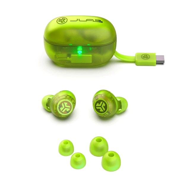 JLab Go Pop ANC Transparent Neon Green Active Noise Cancelling True ...