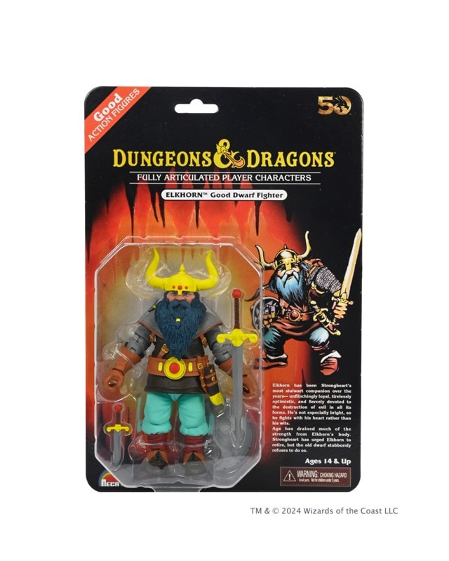 Elkhorn On Blister Card Dungeons & Dragons 50th Anniversary Ultimate NECA 7" Scale Action Figure - 8