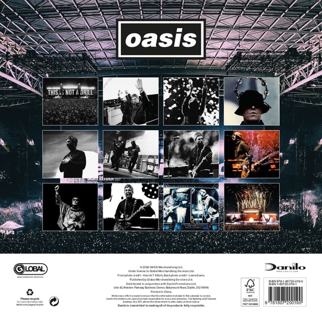Oasis 2027 Square Calendar - 2