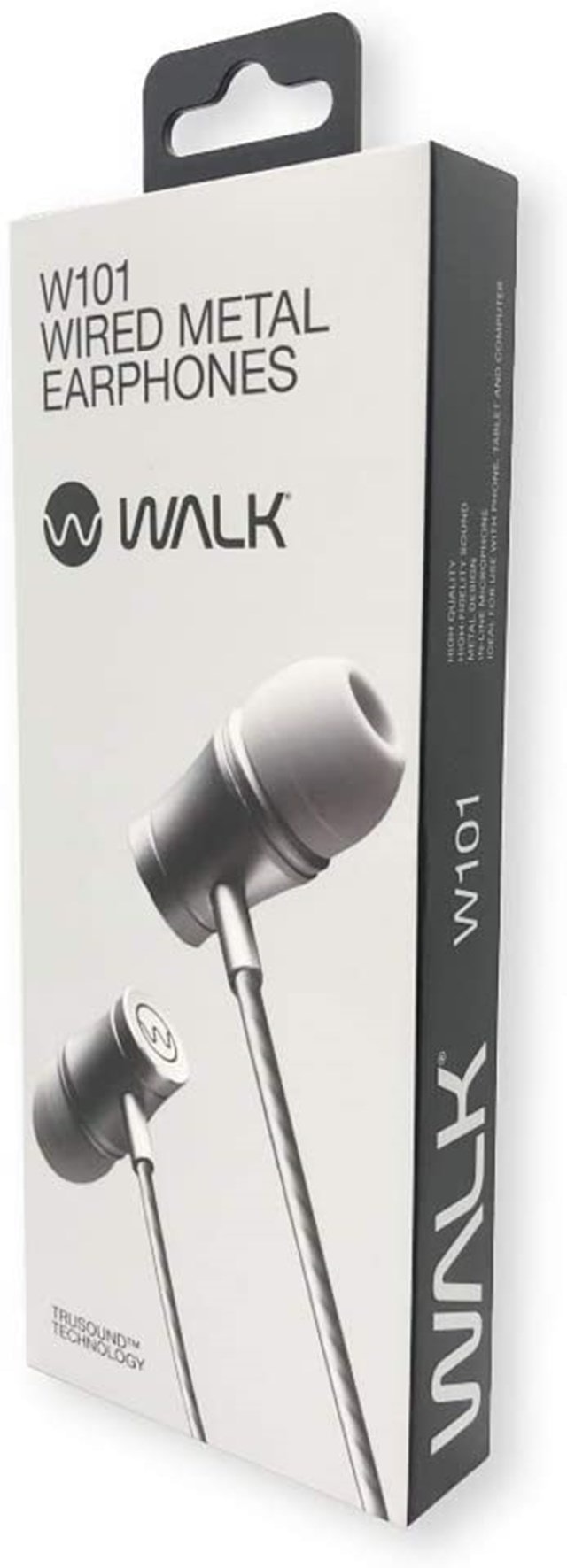 Walk Audio W101 Silver Metal Earphones - 3
