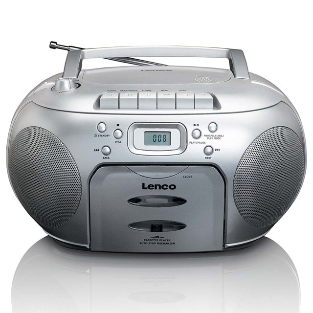 Lenco SCD-420SI Silver CD Player With Cassette & FM Radio - 3