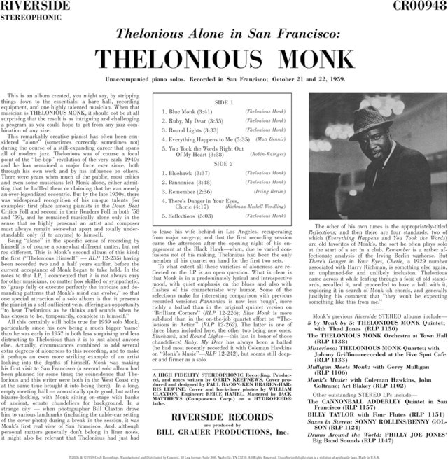 Thelonious Alone in San Francisco - 3