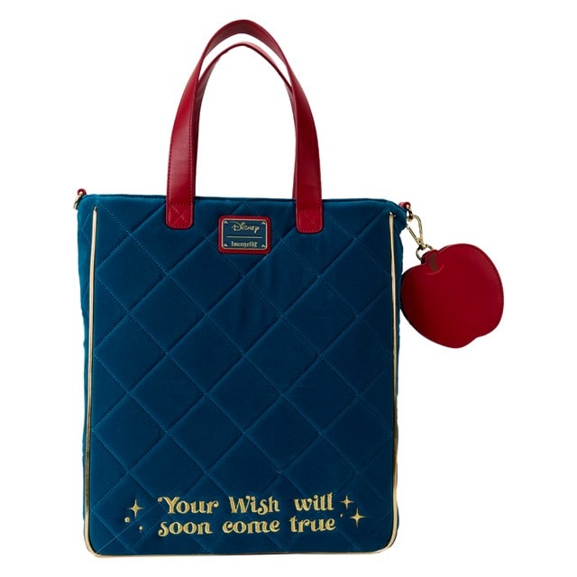 Heritage Quilted Velvet Tote Bag Snow White Loungefly - 4