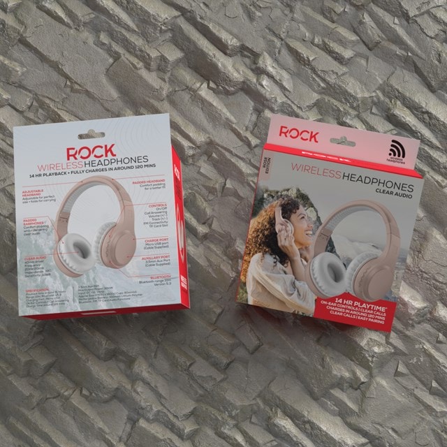 Rock Rock BT On-Ear Rose Gold Bluetooth Headphones - 8