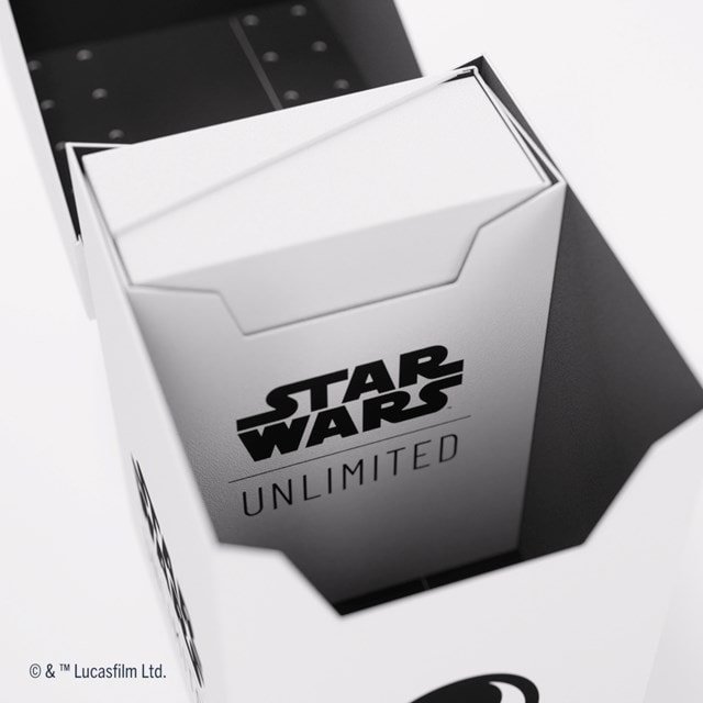 Gamegenic Star Wars Unlimited White/Black Soft Crate Deck Box - 3
