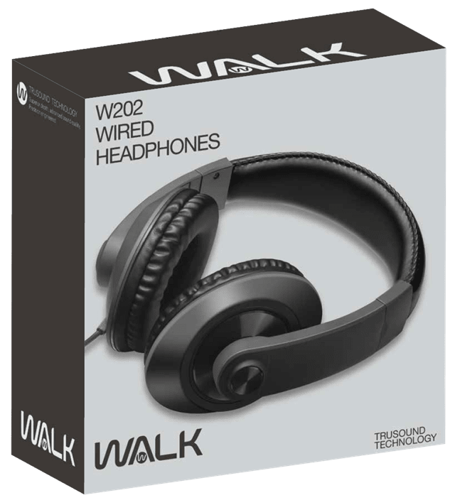 Walk Audio W202 Black Headphones - 2