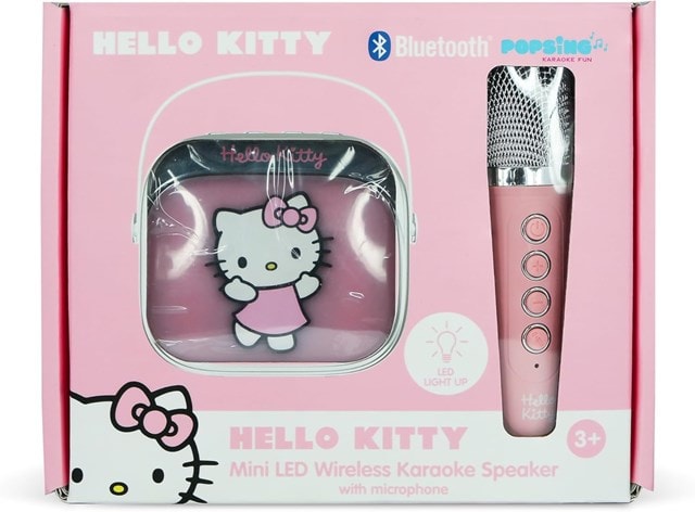 OTL Hello Kitty PopSing LED Light-Up Bluetooth Karaoke Speaker & Microphone - 7