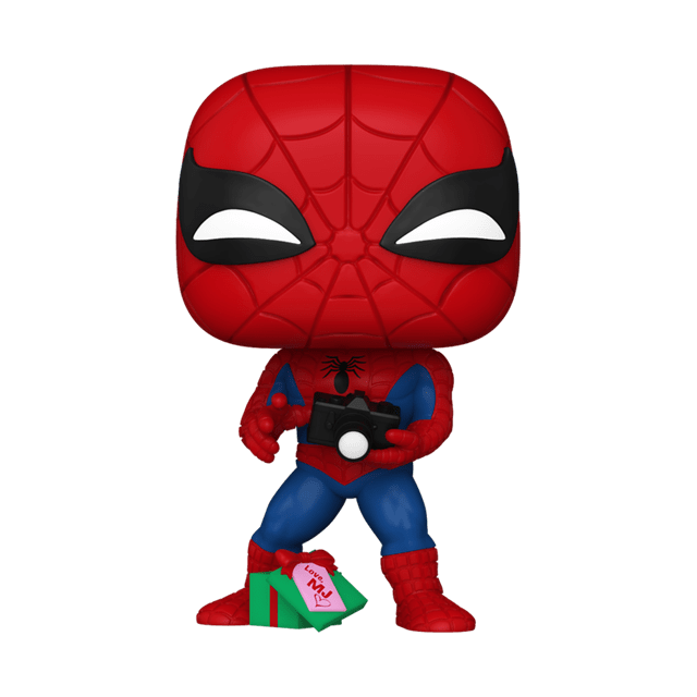 Spider-Man With Open Gift 1441 Marvel Holiday Funko Pop Vinyl - 1