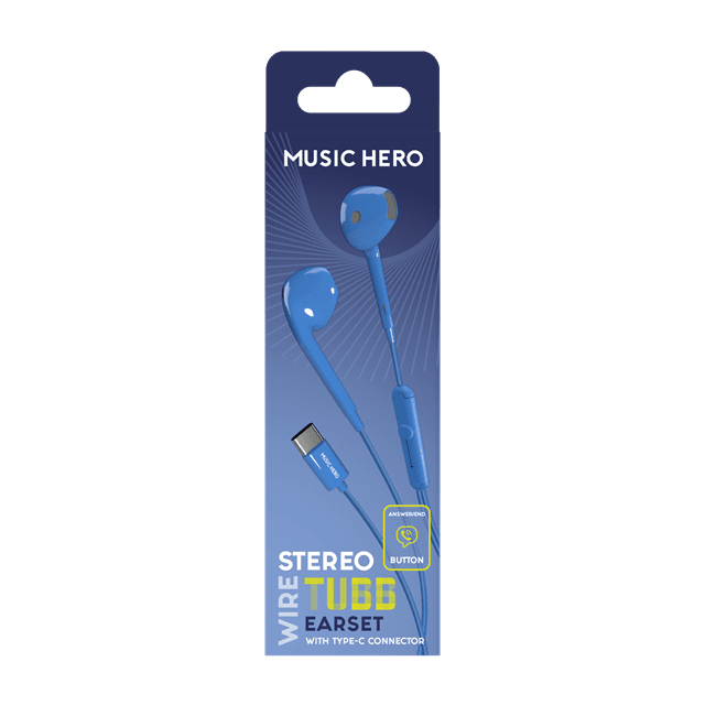 Music Hero Tubb Blue Usb-C Earphones - 2