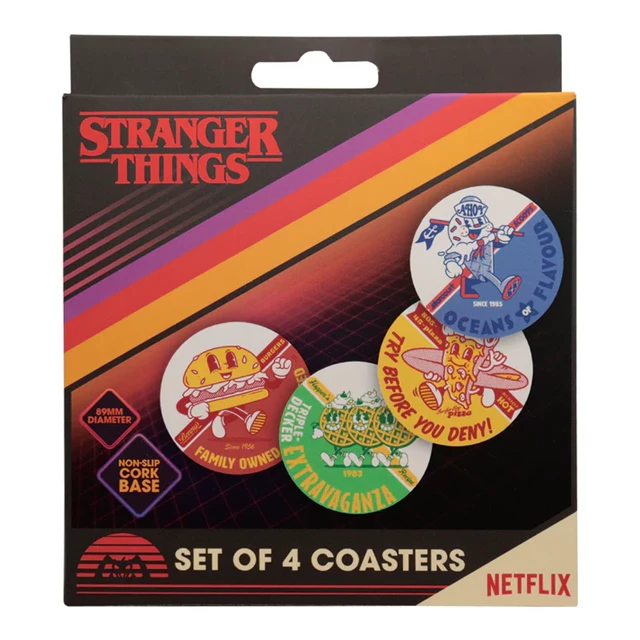 Stranger Things Set Of 4 Coasters - 4