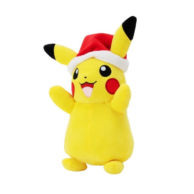 Holiday Pikachu With Santa Hat Pokemon Plush - 2