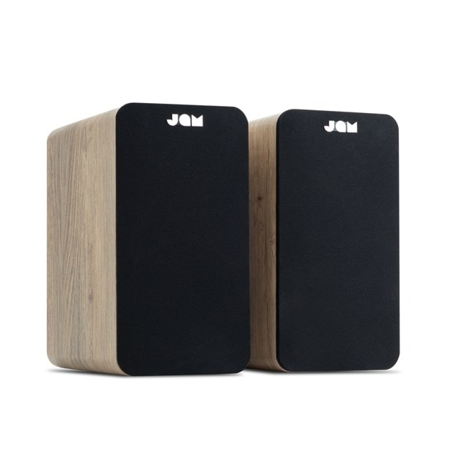 Jam Light Wood Bluetooth Bookshelf Speakers - 1
