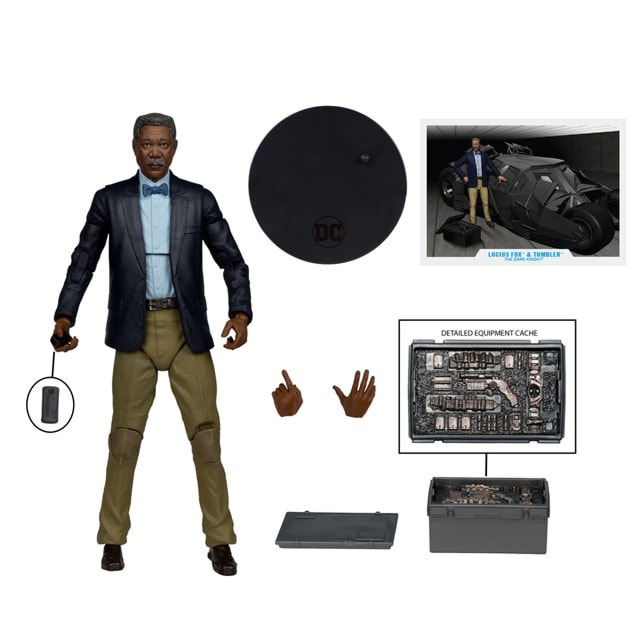 Lucius Fox & Tumbler Dark Knight Gold Label Vehicle McFarlane Figure - 2