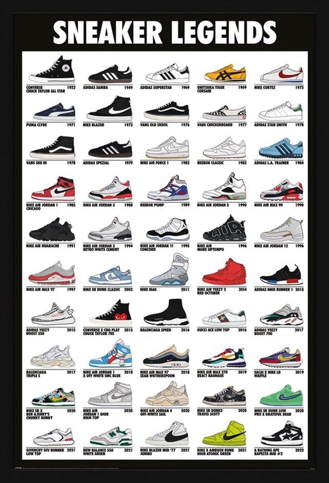 Sneaker Legends Framed Maxi Poster - 1