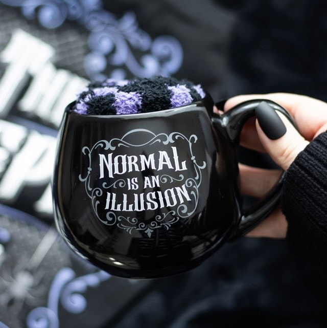 Normal Is An Illusion Gothic Mug And Socks Set - 3