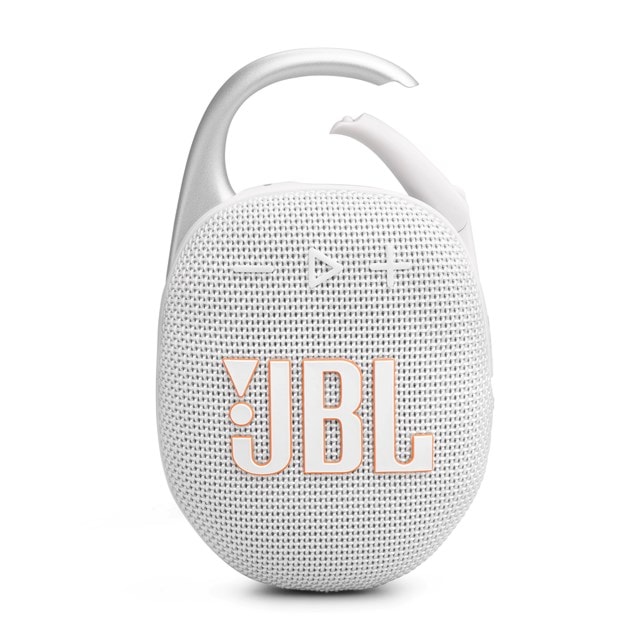 JBL Clip 5 White Bluetooth Speaker - 4