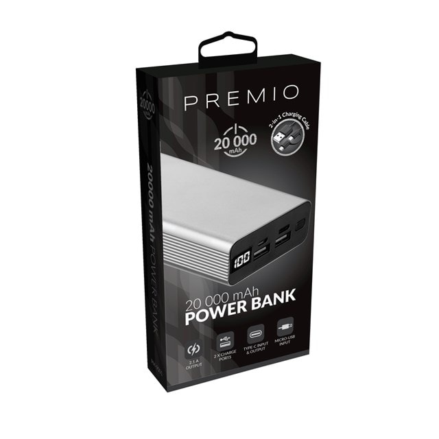 Premio 20000mAh Silver Power Bank - 2