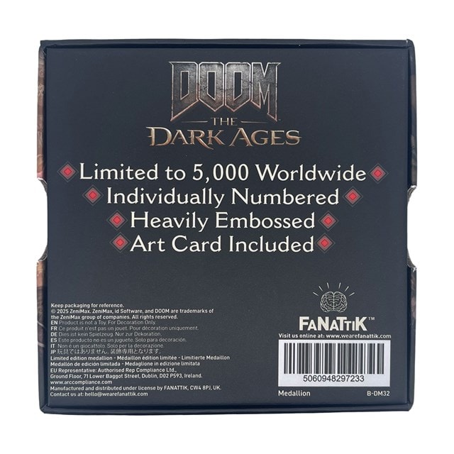 Saw Shield DOOM The Dark Ages Medallion And Art Card - 4