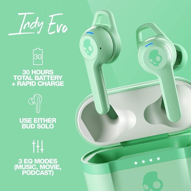 Skullcandy Indy Evo Pure Mint True Wireless Bluetooth Earphones - 3