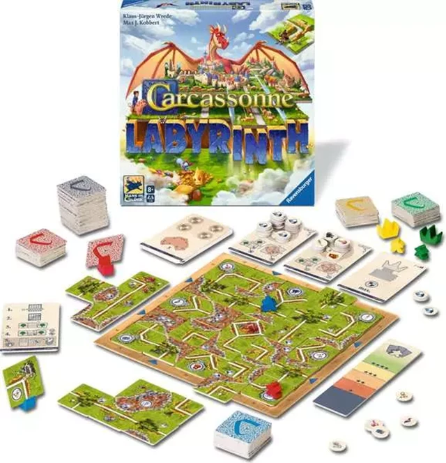 Carcassonne: Labyrinth The Moving Maze Board Game - 3