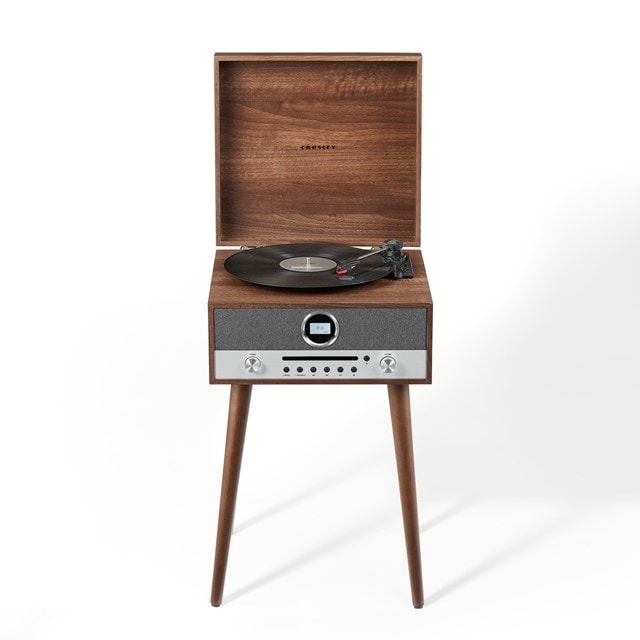 Crosley Nash Walnut Turntable with CD Player & AM/FM Radio - 10