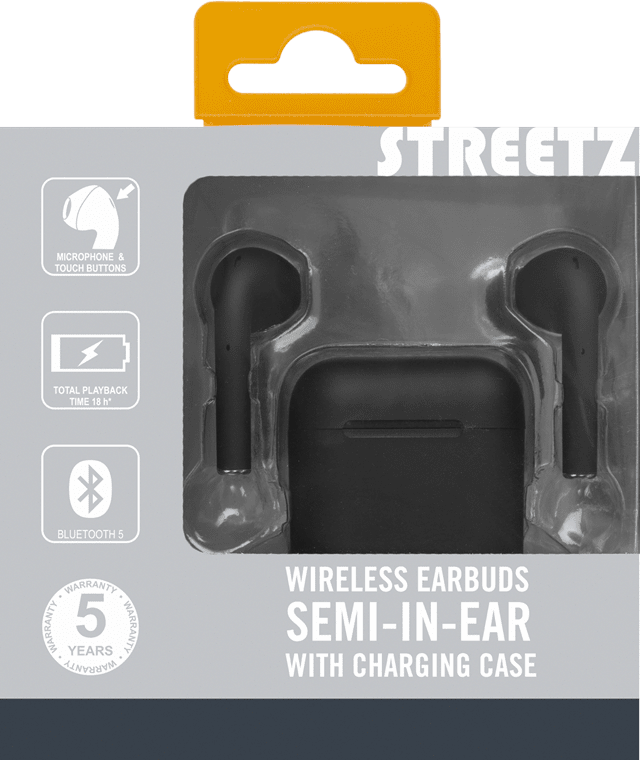 Streetz TWS-0003 Black True Wireless Bluetooth Earphones - 8