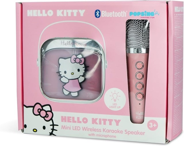 OTL Hello Kitty PopSing LED Light-Up Bluetooth Karaoke Speaker & Microphone - 3
