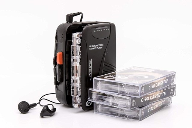 GPO Retro Black Portable Cassette Player - 1
