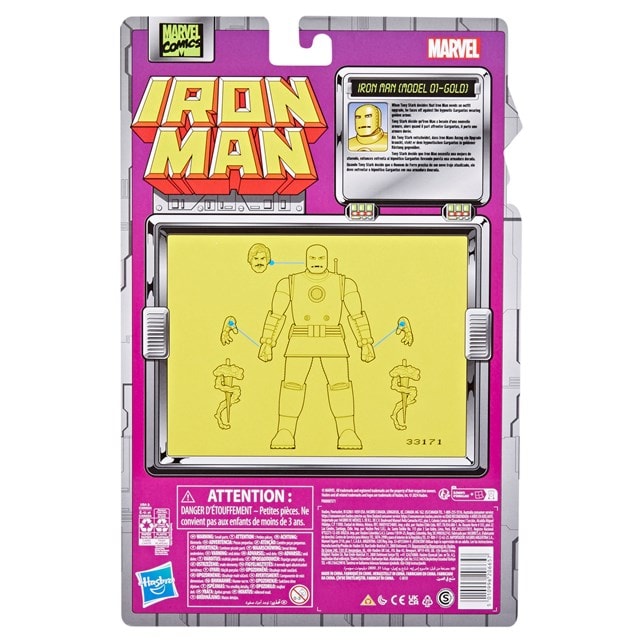 Iron Man Model 01 Gold Comics Marvel Legends Series Action Figure - 7