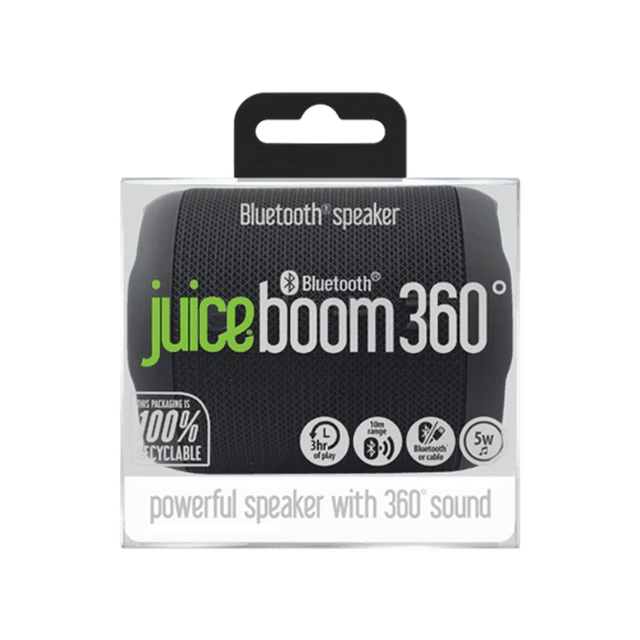 Juice Boom 360 Black Bluetooth Speaker - 4