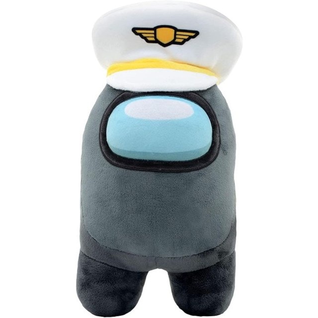 Black + Captain Hat Official Plush With Accessory (12''/30cm) Among Us Soft Toy - 1