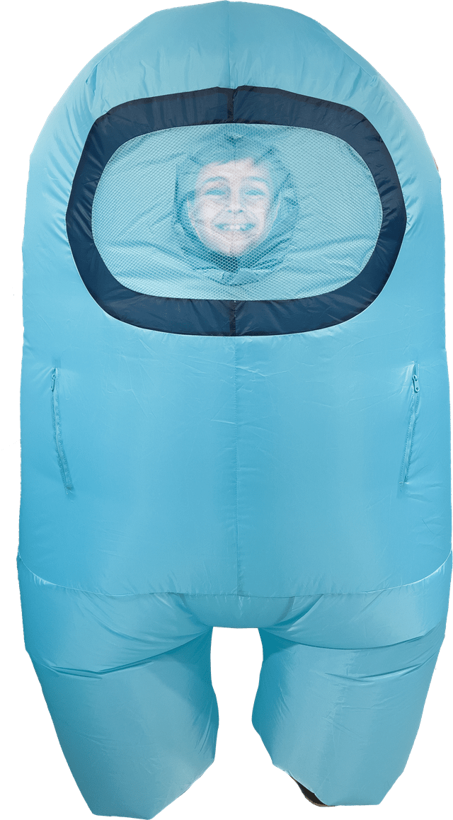 Among Us: Cyan (Size 2 Kids) Official Inflatable Costume - 1