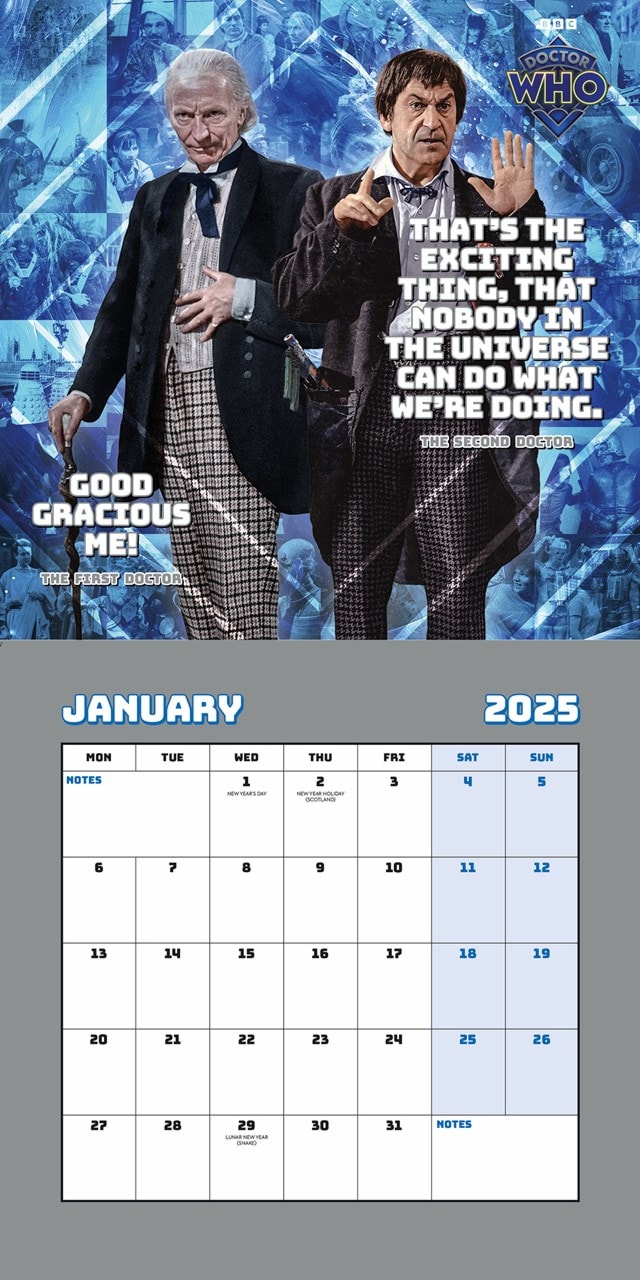 Doctor Who 2025 Square Calendar - 3