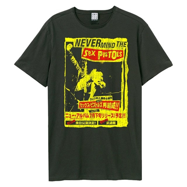 Sex Pistols Japan Tour Unisex T-Shirt: Charcoal (Small) - 2